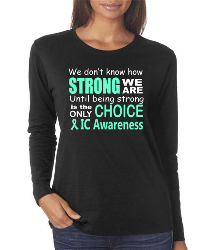 Rebecca - IC Awareness Ladies Black Long Sleeve Shirt